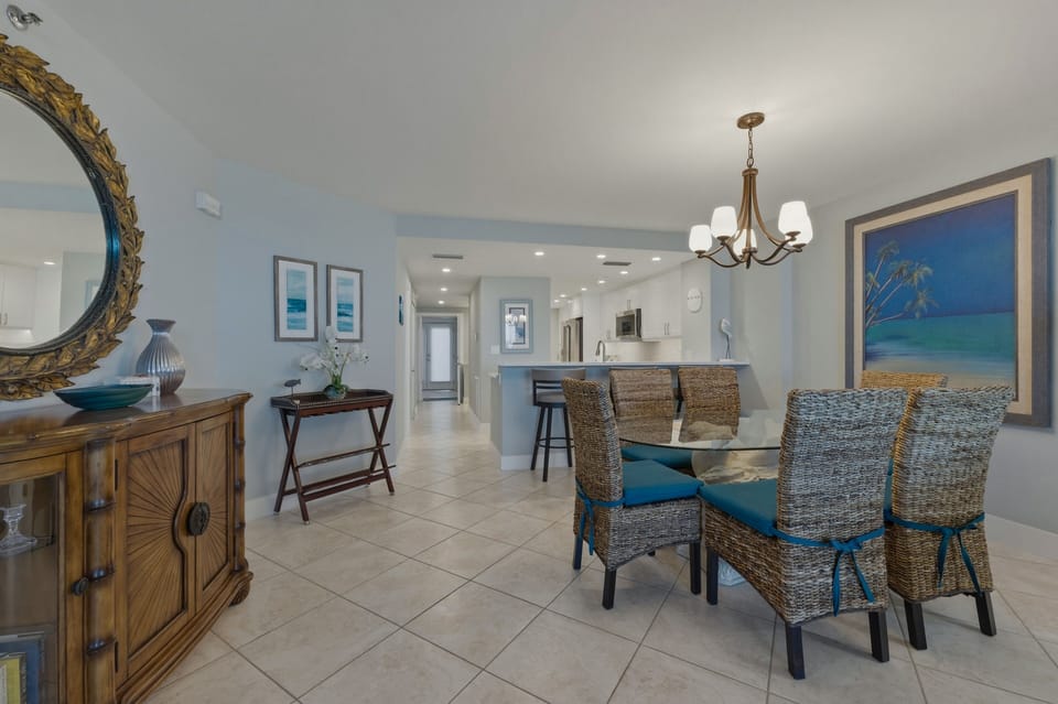 Dining room opens to kitchen