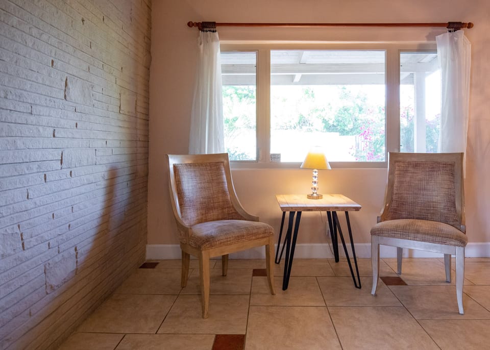 Conversation area in the family room 