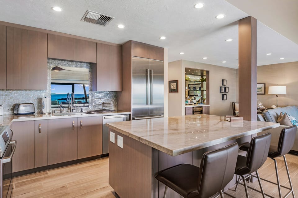 Even the kitchen sink has a view.