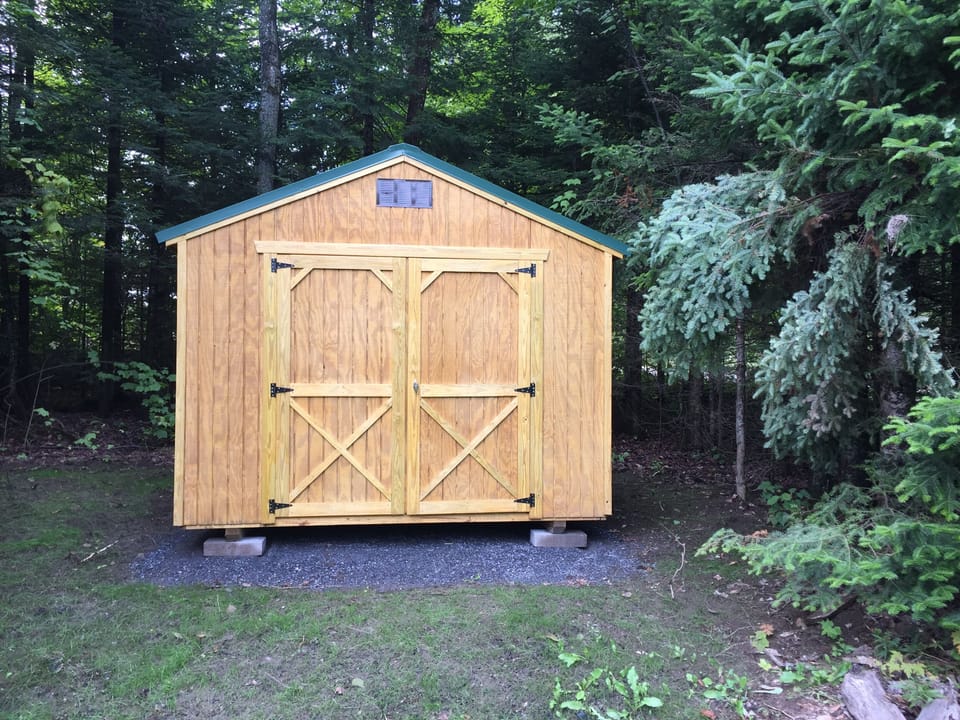 Shed for storage of bikes and equipment 