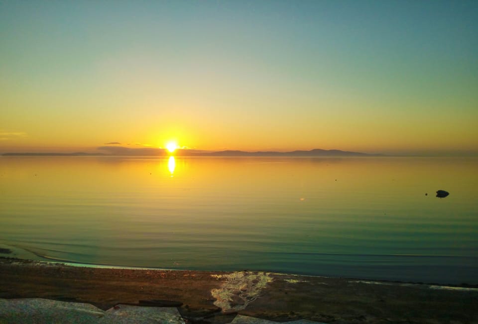 The sun-rise over the San Juan Islands.