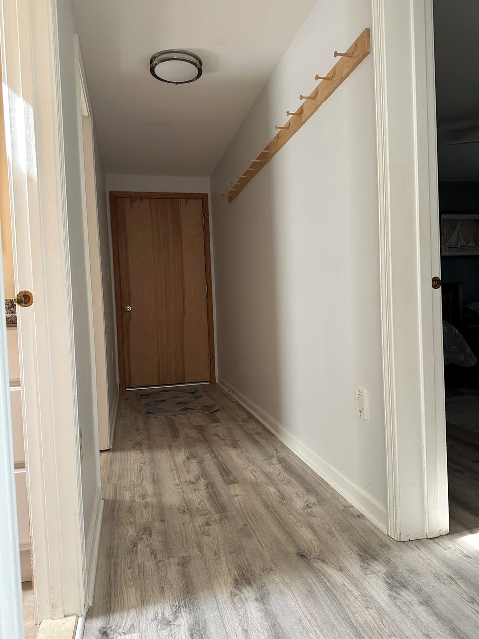 Plenty of space to hang towels and clothing