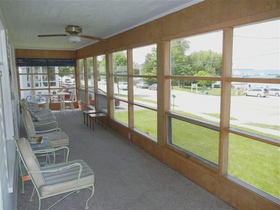 Enjoy the wonderful view from our raised front porch.