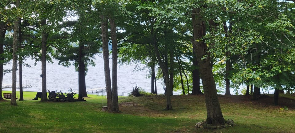 View of lake from deck