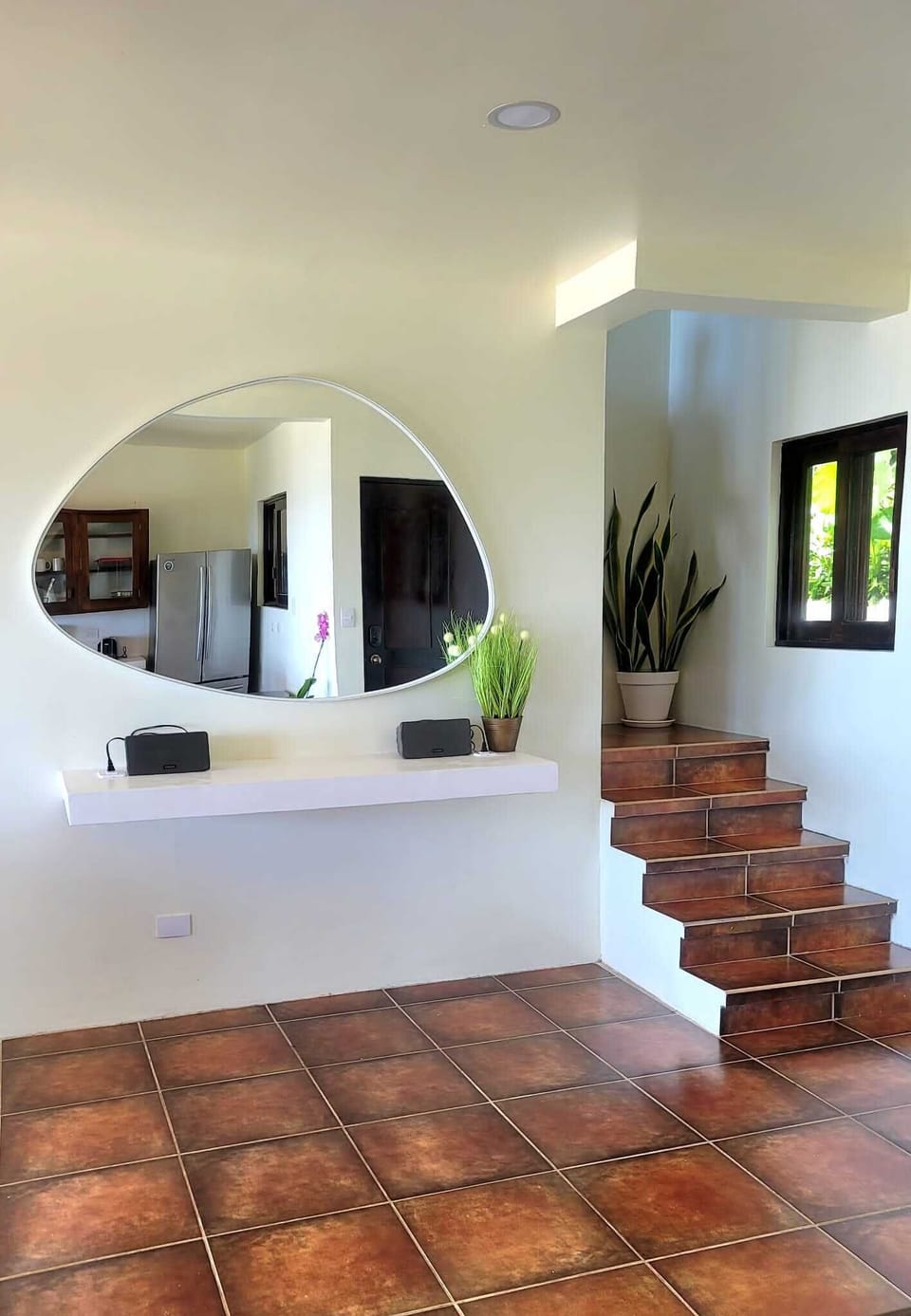 Looking out from the kitchen