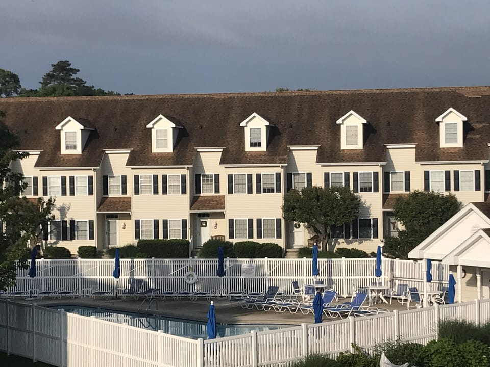 View of pool from our porch 