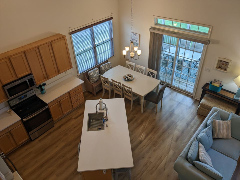 Overhead view of great room