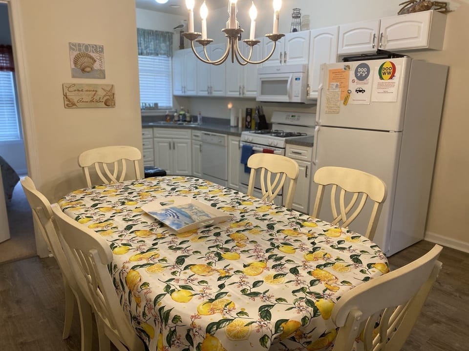 dining room table into kitchen
