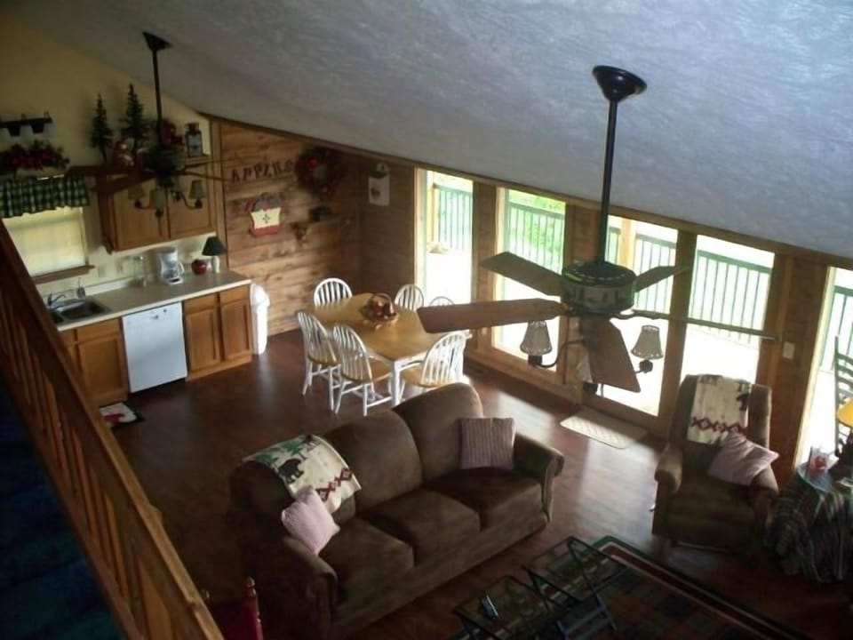 Open floor plan allows you to cook a meal while visiting with family and friends