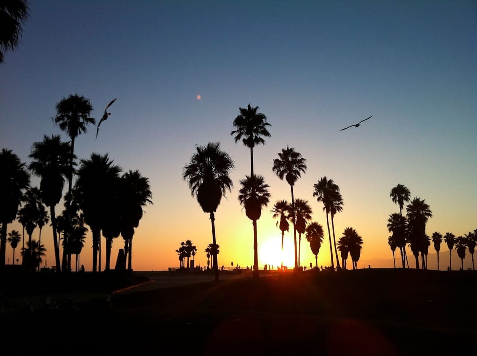 sunset on the beach
