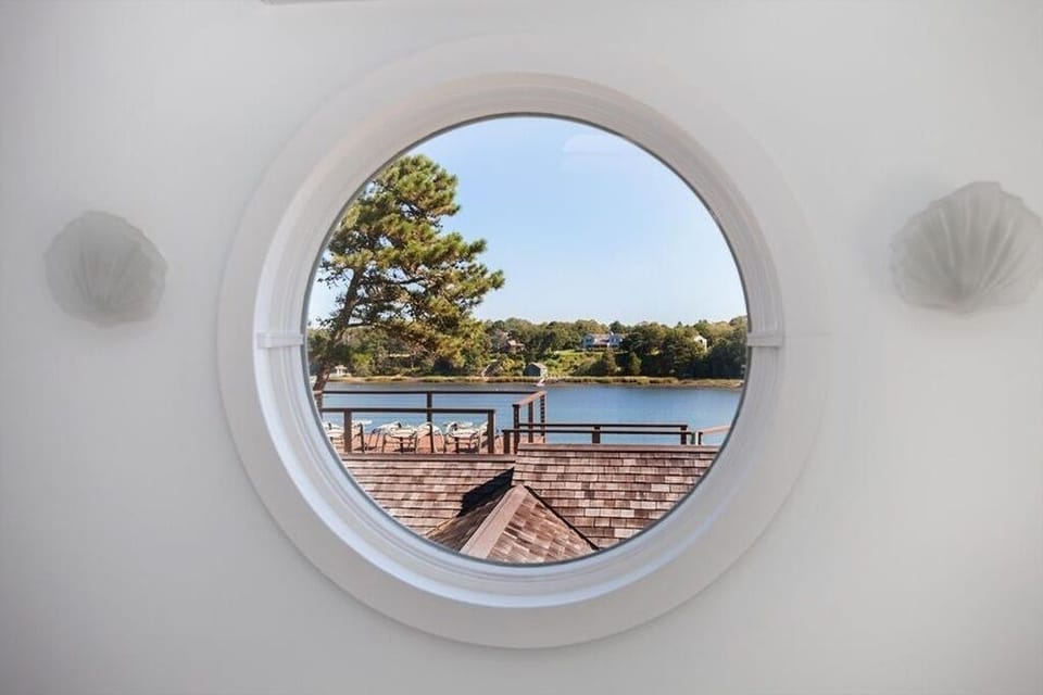 View from one of the several windows in the 2nd floor bedroom suite.