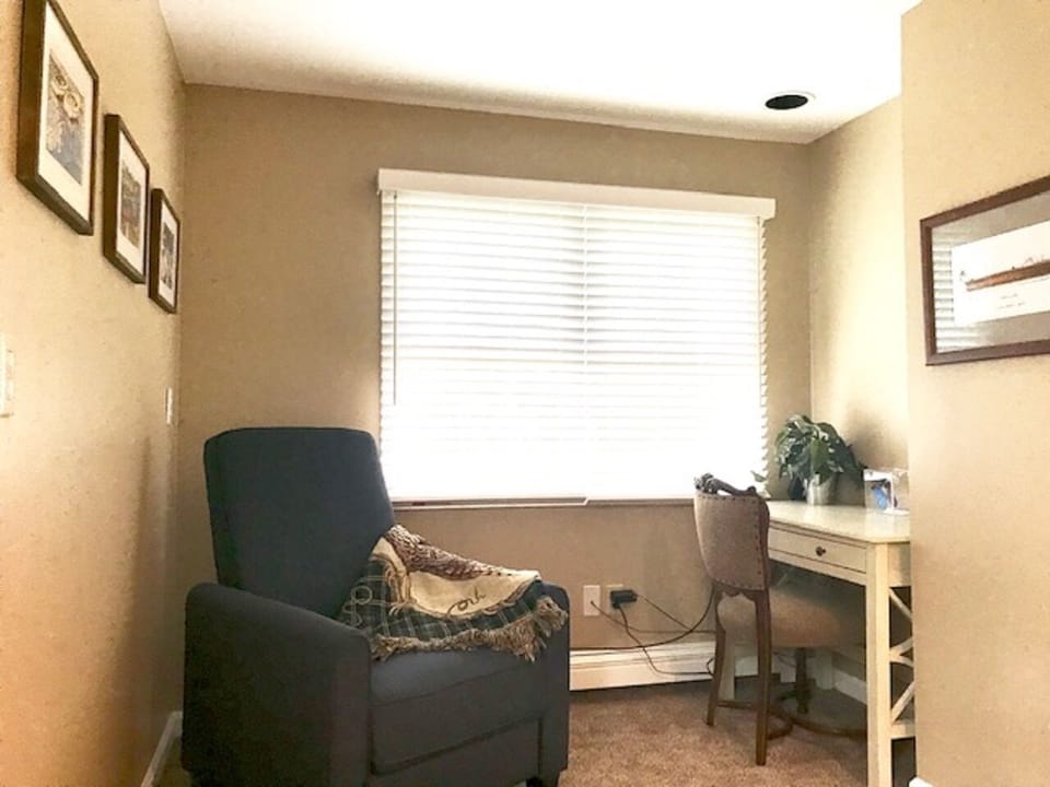 Small office space. Wifi printer is not shown. 