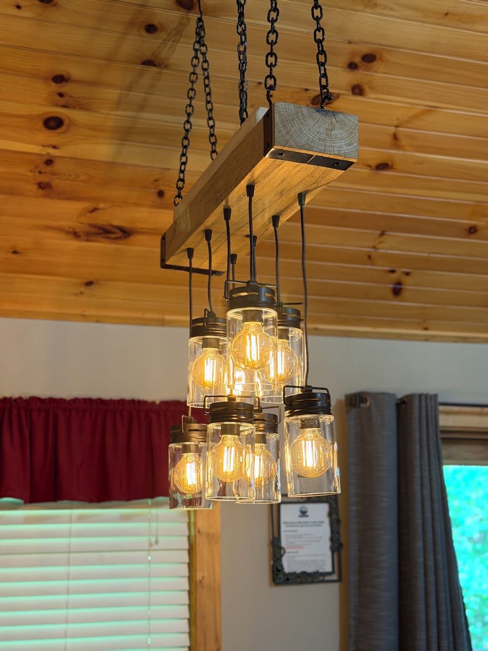 Dining room hand crafted fixture. 