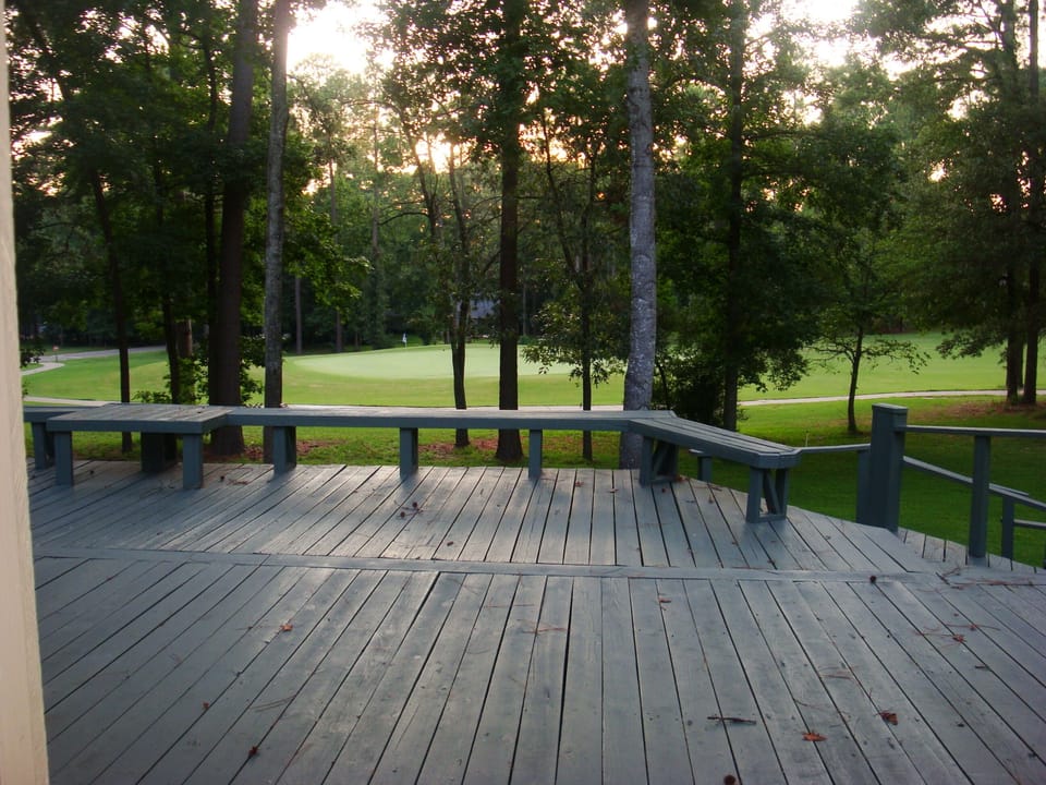 Deck and golf course views
