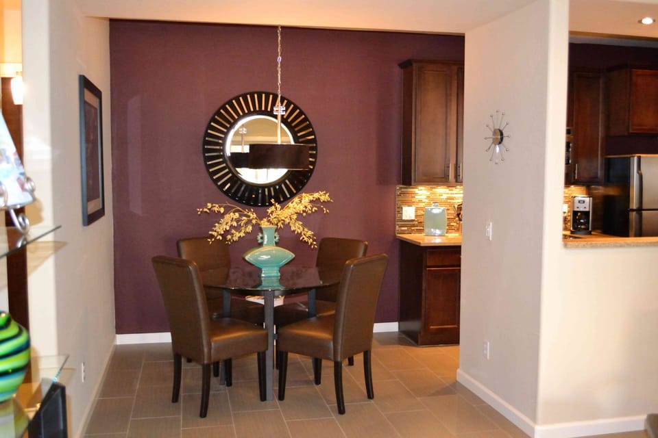 Warm dining room