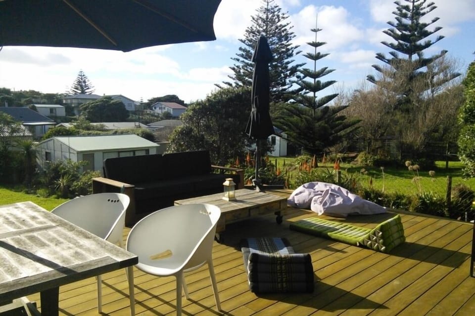 large sunny north facing deck