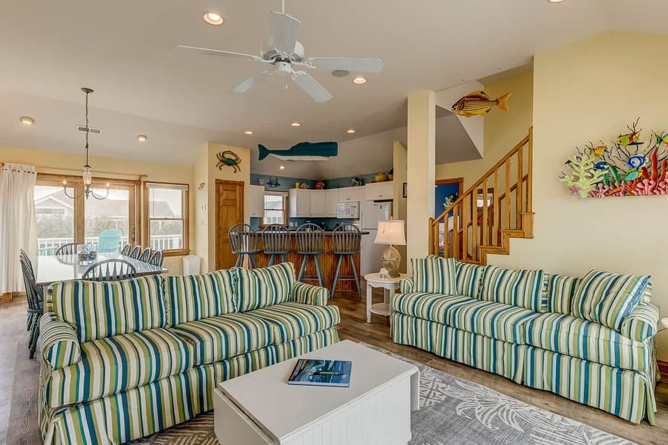 Top-Level Living Room with Deck Access