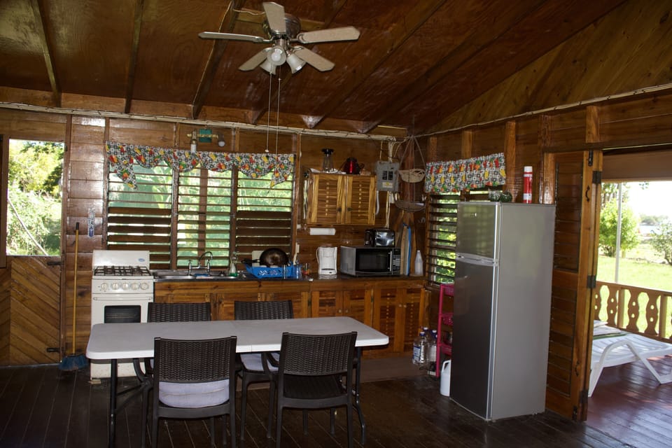 Kitchen and Indoor Dining Area