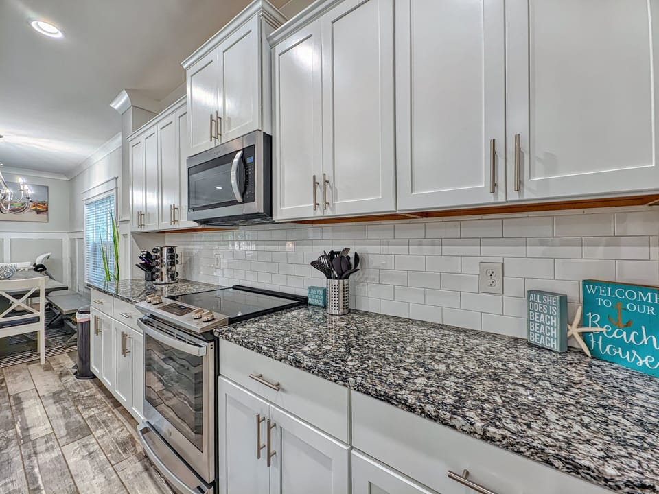 Fully stocked kitchen