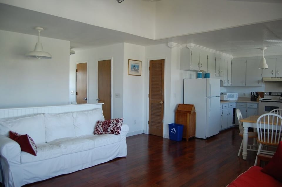 Living Room and kitchen area towards the hall