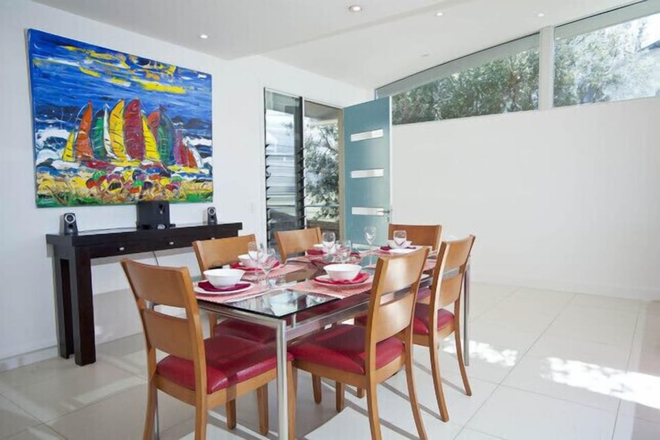 Azure's dining room has ample space for 6 guests to comfortably dine in