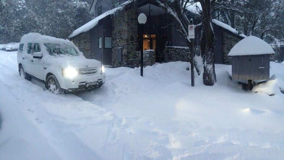 Entrance in a winter storm 
