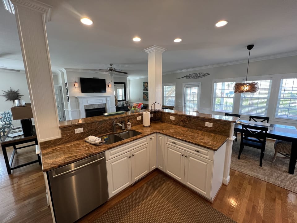 Lots of counter and bar space! 