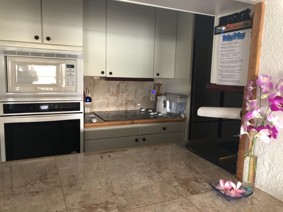 Kitchen with pass thru to dining room