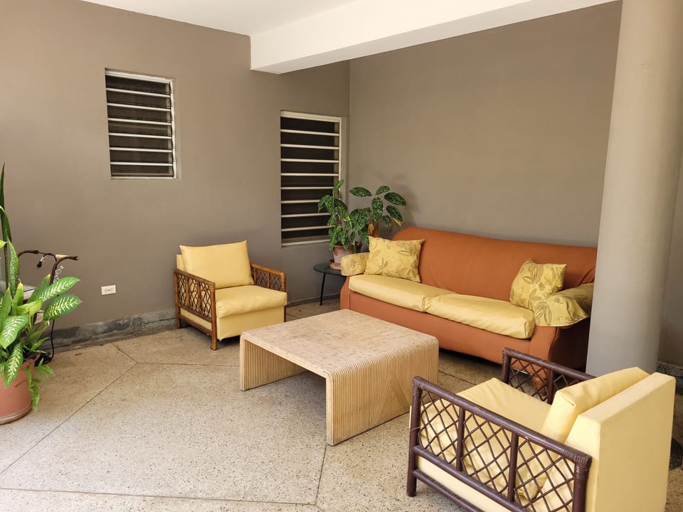 Outdoor patio area.