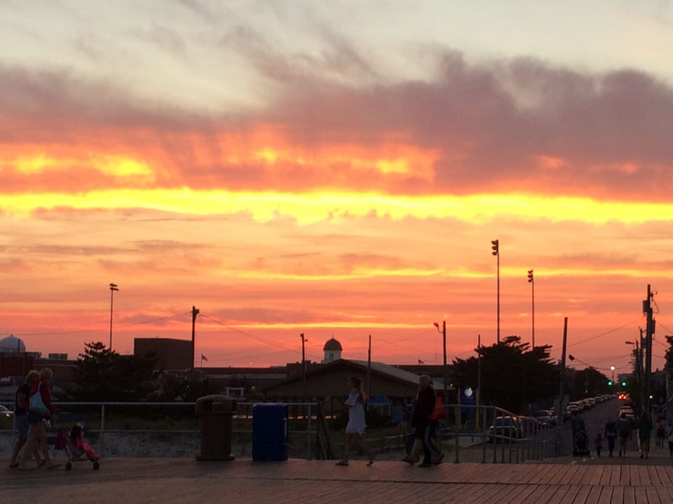 Beautiful sunsets from the boardwalk & 5th Street waiting for you in Ocean City!