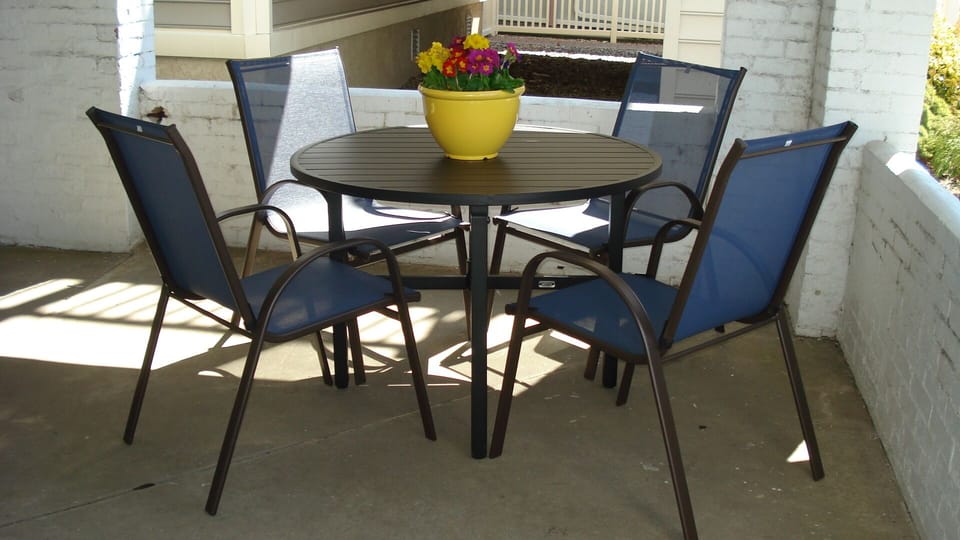 Seating on covered front porch!
