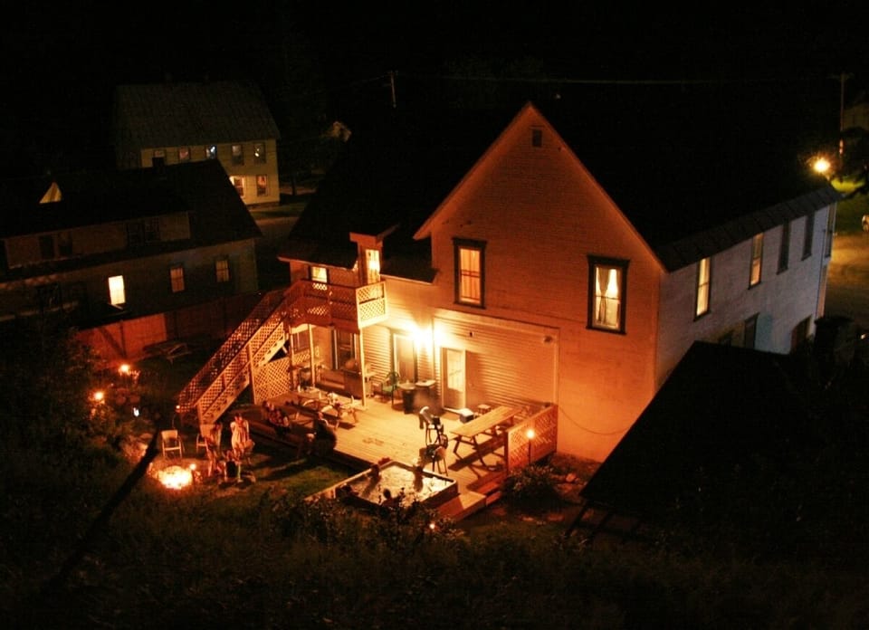 Back yard on summer night