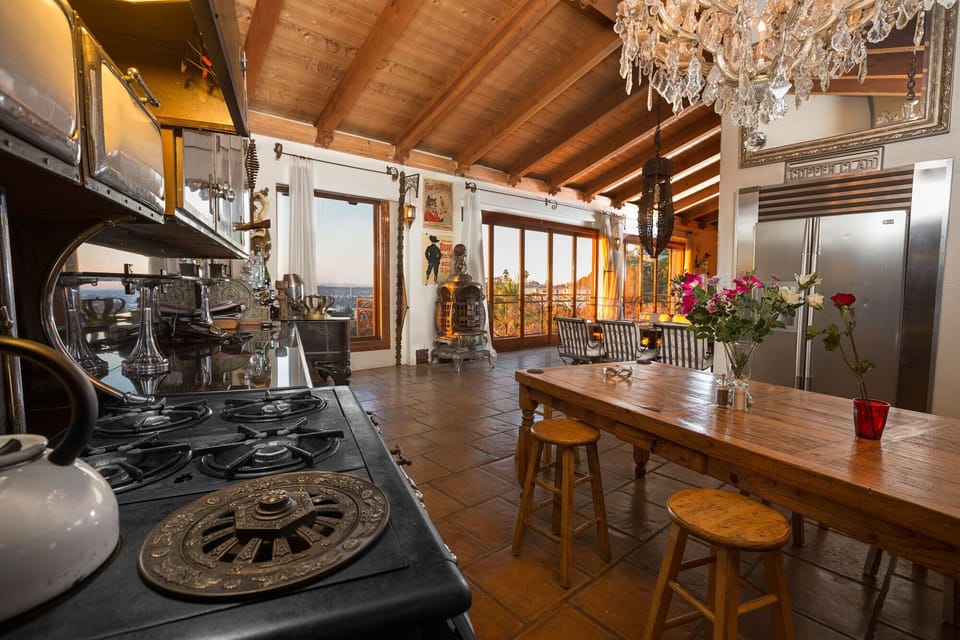 Sun drenched kitchen.