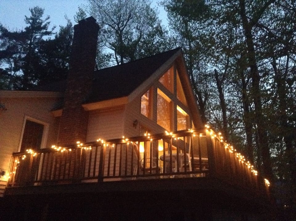 deck in the evening