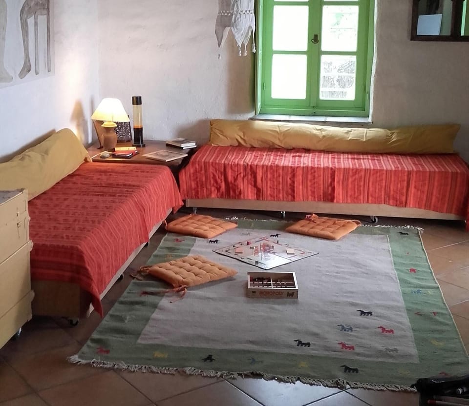 The living room.