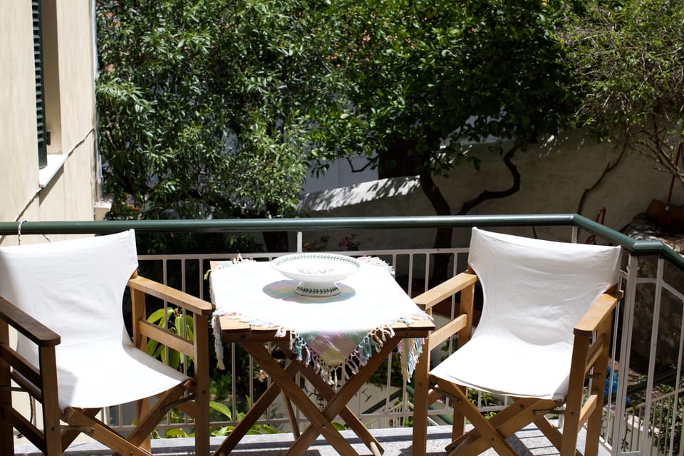 Breakfast at the veranda.