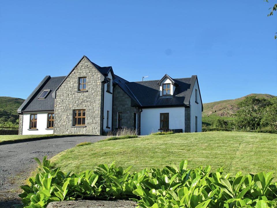 New stone work on the house.