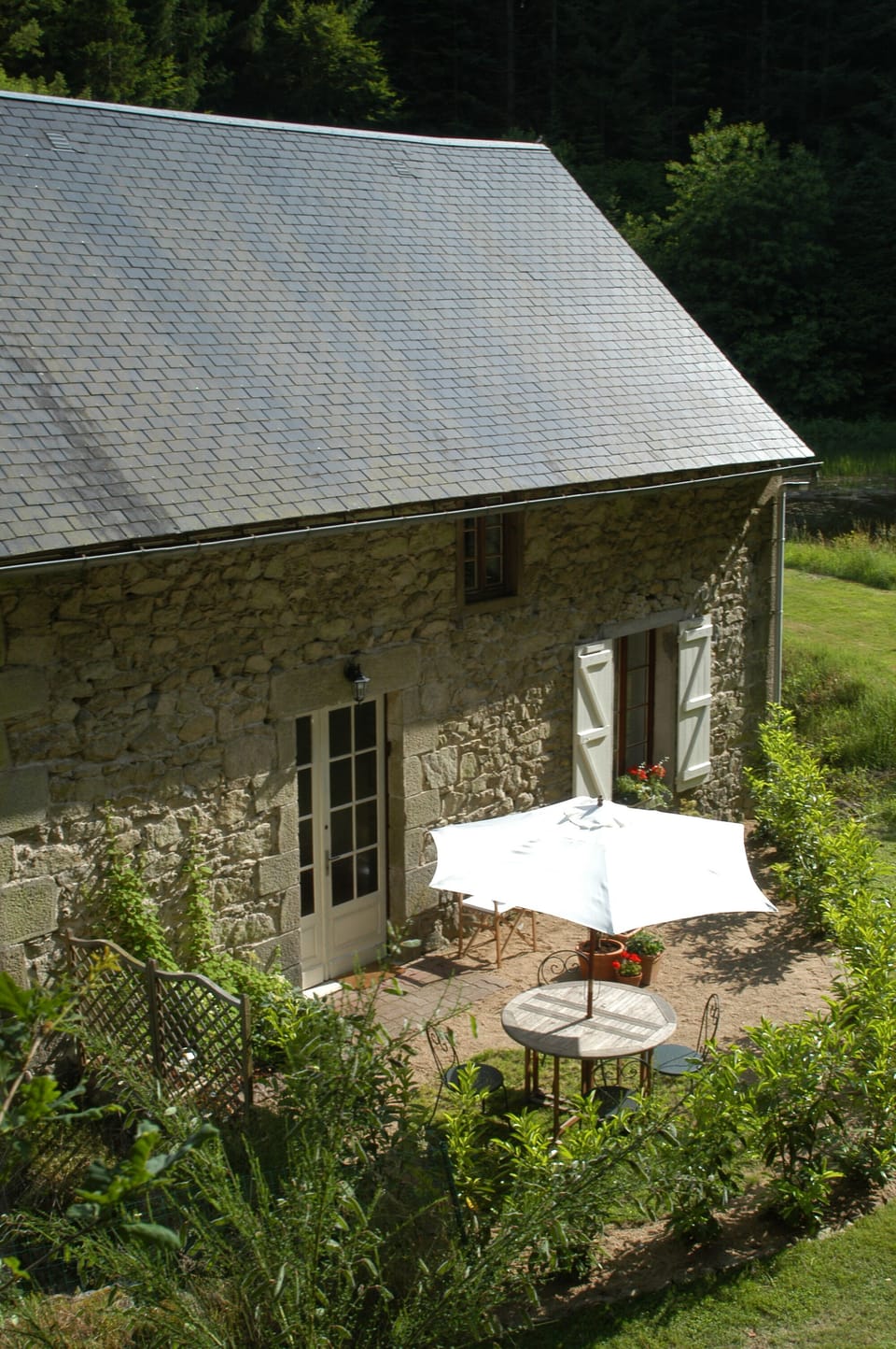 Terrace used for dining.