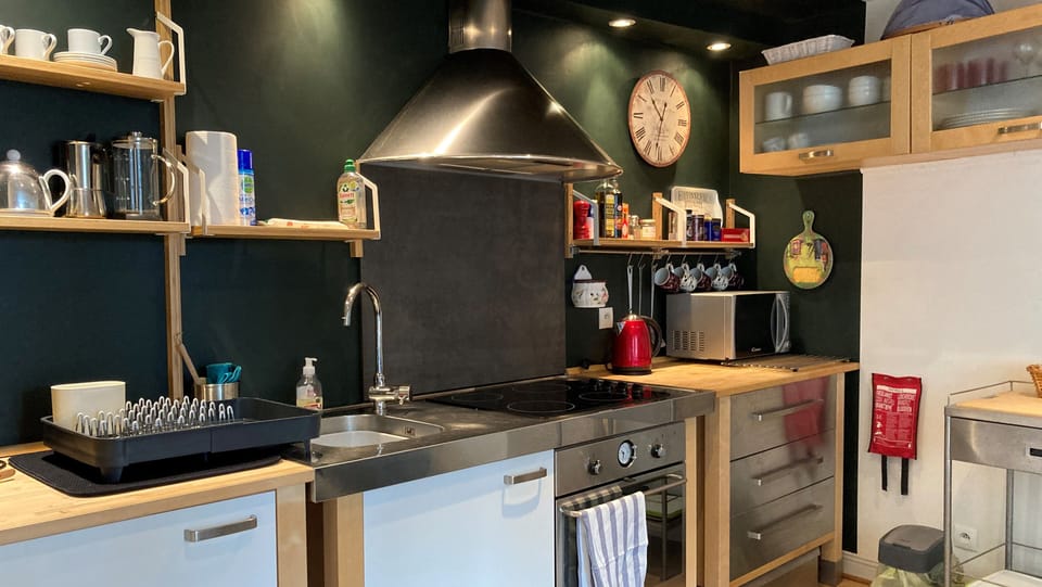 The kitchen area on the first floor