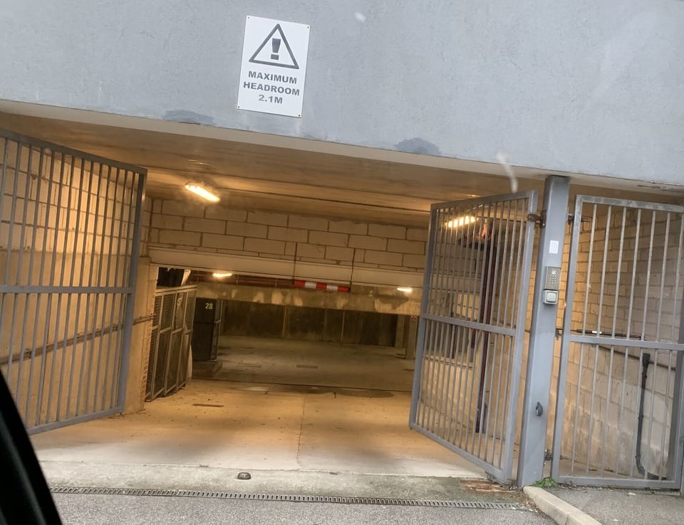 Underground parking 2.1 height restriction