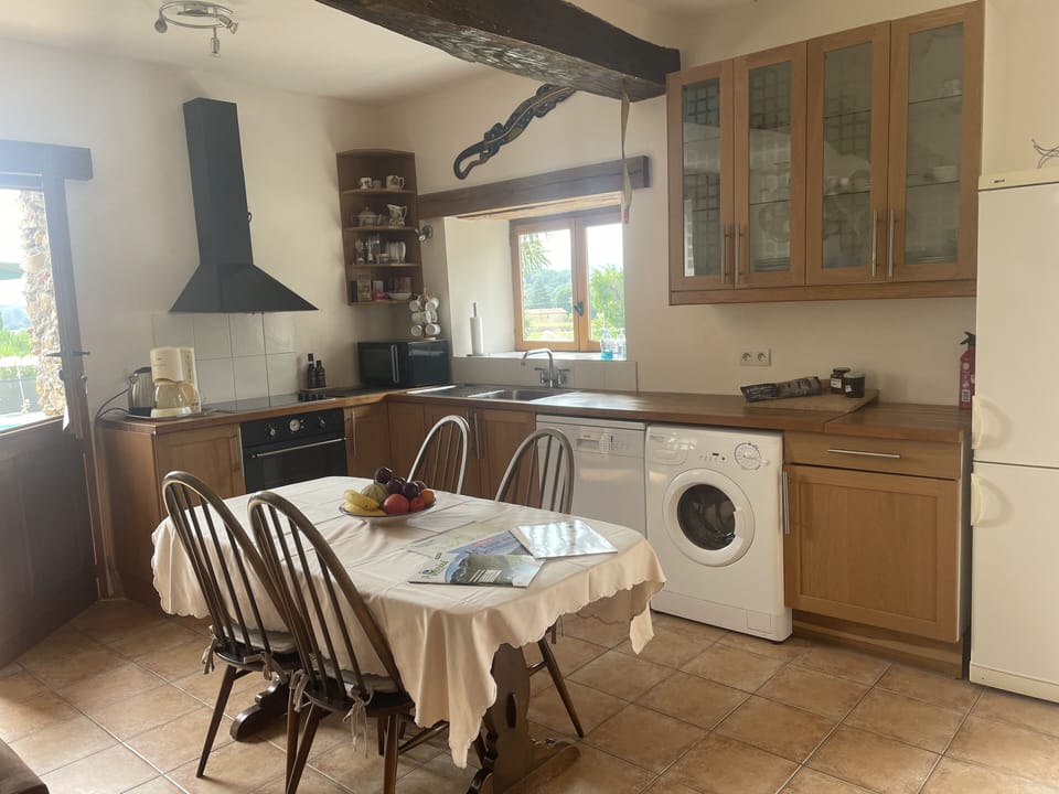 Dining area and kitchen