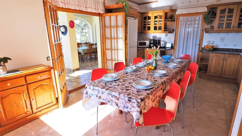 kitchen and door to the party room