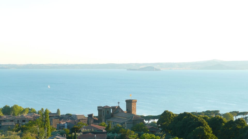 Lake Bolsena in the evening sun  