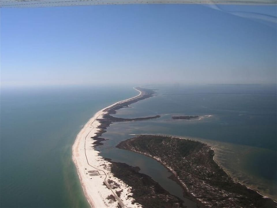 This is St George Island.  A magical place in itself.  We are in the curve.