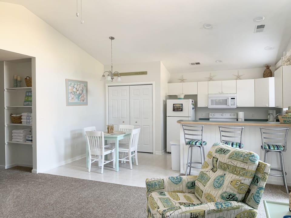 kitchen and dining area