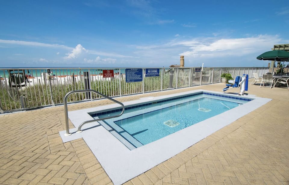 Outdoor pool.  There is also an indoor/outdoor heated pool.
