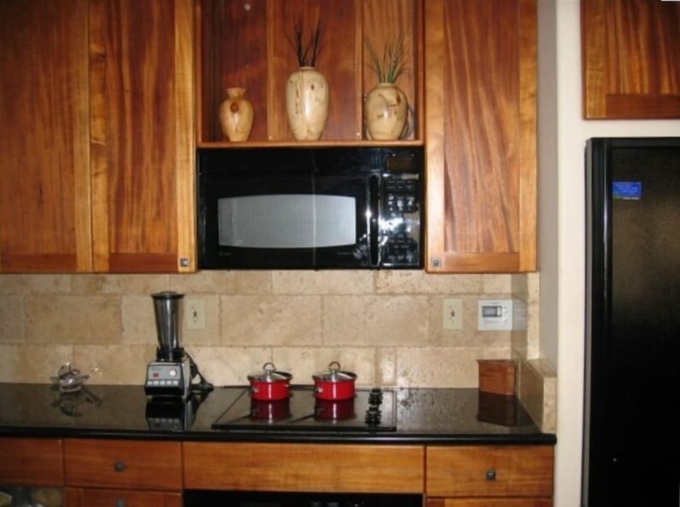 HANDMADE KOA & MAHOGANY KITCHEN CABINETS