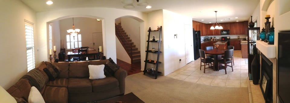 Kick back and enjoy the open family room and kitchen space.