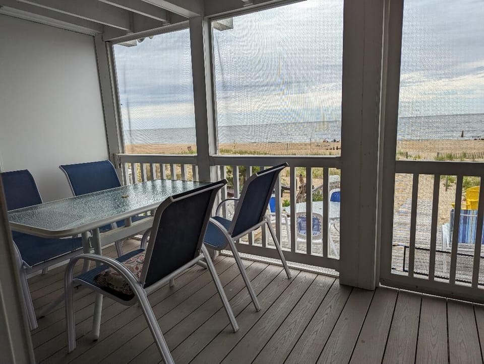 Oceanfront Porch Dining Area
