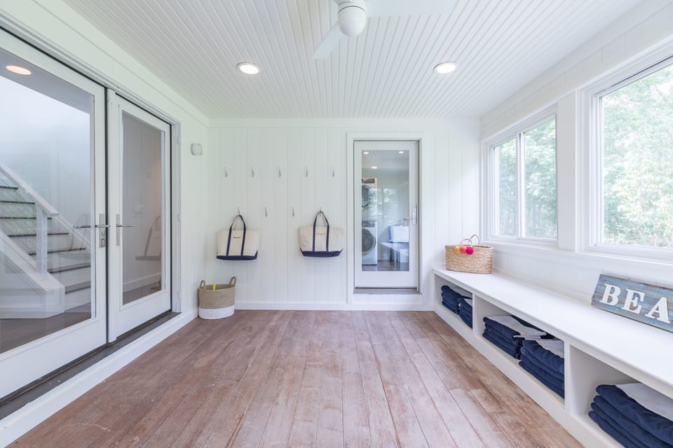 Mudroom and Laundry for easy beach clean ups